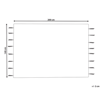 Tappeto cotone nero e bianco sporco 140 x 200 cm moderno orientale motivo geometrico