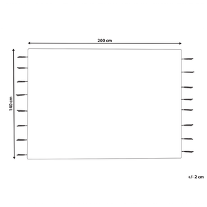 Tappeto cotone nero e bianco sporco 140 x 200 cm moderno orientale motivo geometrico
