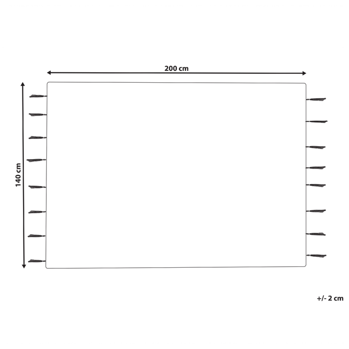Tappeto cotone nero e bianco sporco 140 x 200 cm moderno orientale motivo geometrico