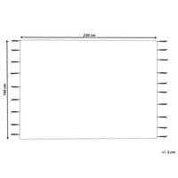 Tappeto cotone nero e bianco sporco 160 x 230 cm moderno orientale motivo geometrico