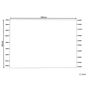 Tappeto cotone nero e bianco sporco 160 x 230 cm moderno orientale motivo geometrico