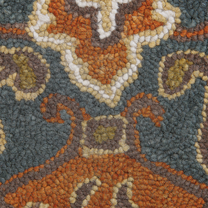 Tappeto multicolore lana 80 x 150 cm spessa pelo lungo motivo orientale