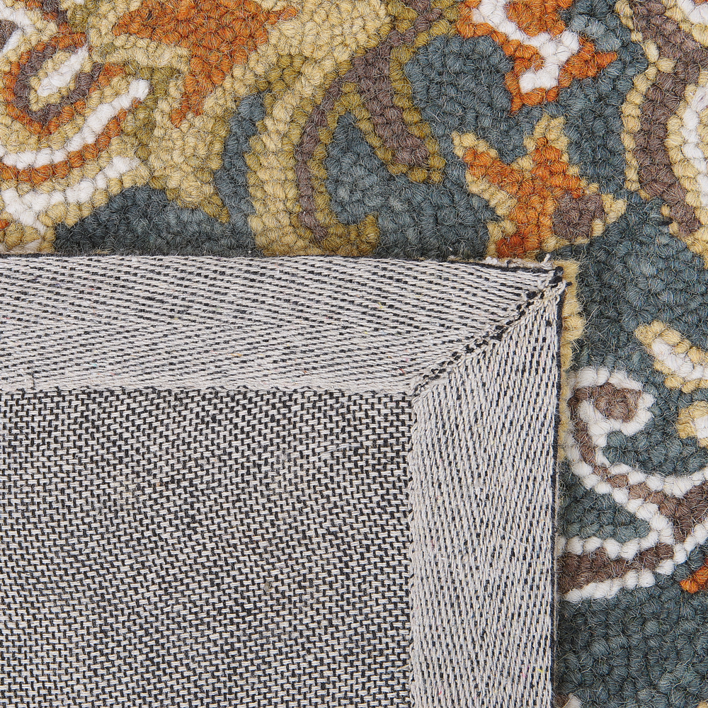 Tappeto multicolore lana 80 x 150 cm spessa pelo lungo motivo orientale