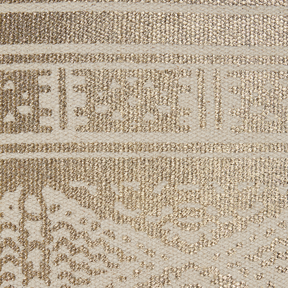 Set di 2 cuscini in cotone oro 50 x 50 cm motivo geometrico metallizzato glamour