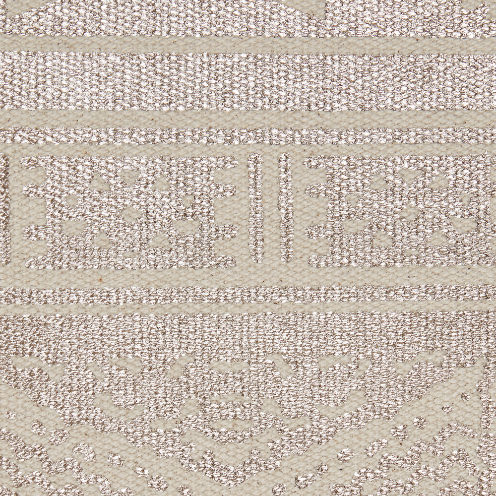 Set di 2 cuscini in cotone oro rosa 50 x 50 cm motivo geometrico metallizzato glamour