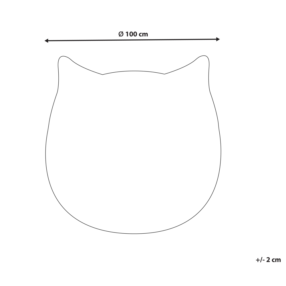 Tappeto per bambini in poliestere bianco ⌀ 100 cm tappetino per sala giochi con stampa animale