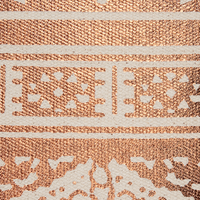 Cuscino in cotone ramato 50 x 50 cm motivo geometrico metallizzato glamour