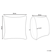 Cuscino in cotone ramato 50 x 50 cm motivo geometrico metallizzato glamour