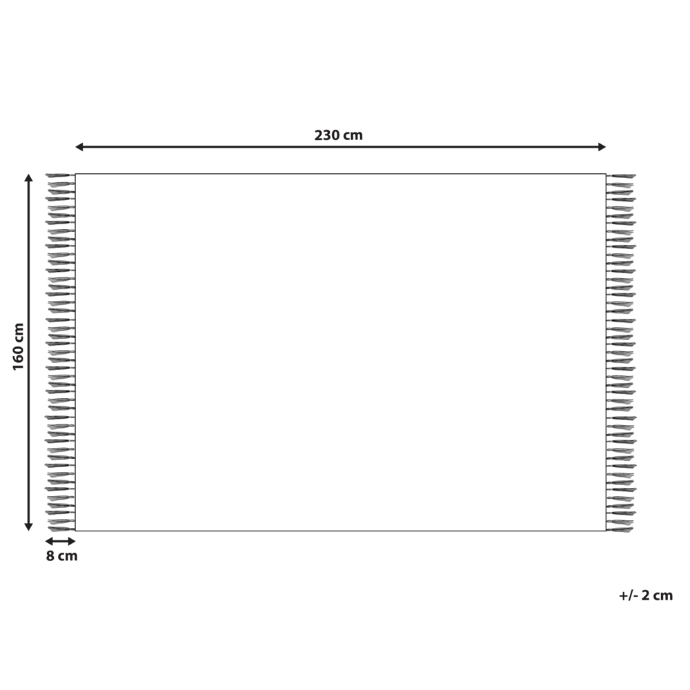 Tappeto in cotone bianco beige 160 x 230 cm motivo geometrico nappe tribali orientali