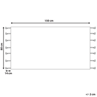 Tappeto nero e bianco sporco cotone 80 x 150 cm motivo geometrico nappe moderno orientale