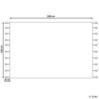 Tappeto nero e bianco sporco cotone 140 x 200 cm motivo geometrico nappe moderno orientale