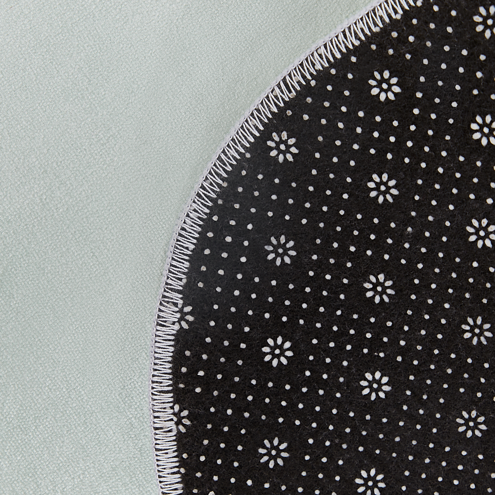 tappeto a pelo corto verde 90 x 120 cm a forma di nuvola per la sala giochi dei bambini