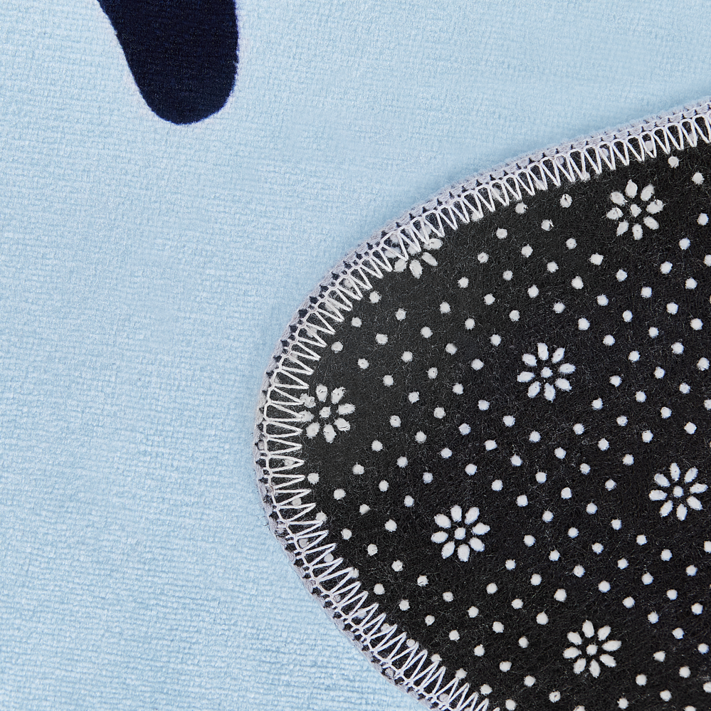 Tappeto blu 120 x 120 cm a pelo corto a forma di stella per la sala giochi dei bambini