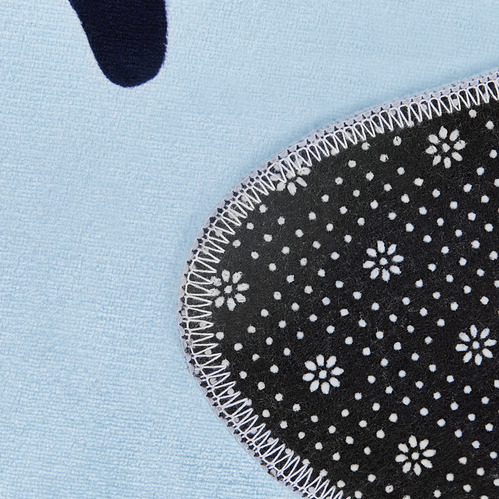 Tappeto blu 120 x 120 cm a pelo corto a forma di stella per la sala giochi dei bambini