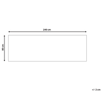 Tappeto in poliestere bianco e blu, 80 x 240 cm, motivo geometrico, antiscivolo, tradizionale, soggiorno, camera da letto, corridoio