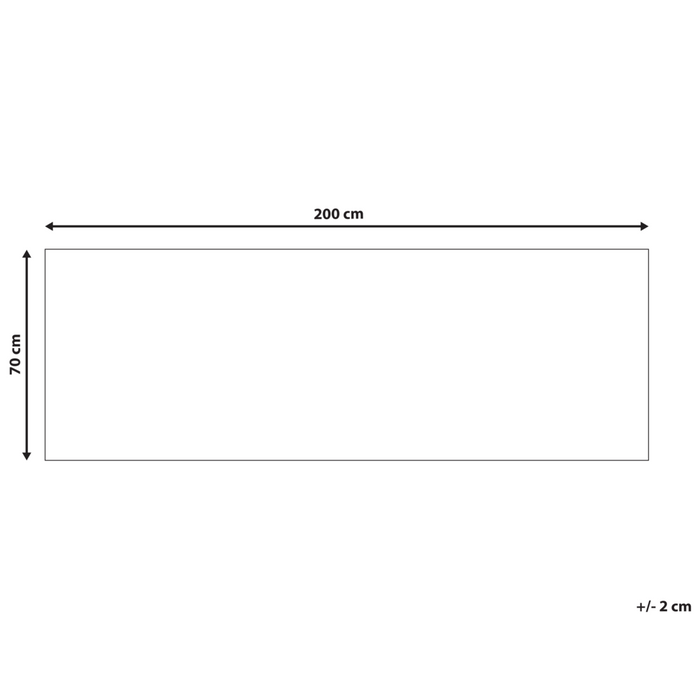 Tappeto in poliestere bianco e blu 70 x 200 cm motivo geometrico sfondo antiscivolo soggiorno tradizionale camera da letto corridoio