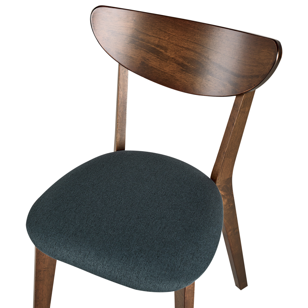 Set di 2 sedie da pranzo in legno scuro con decorativo design moderno e tradizionale