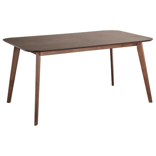 Tavolo da pranzo in mogano scuro impiallacciato MDF 150 x 90 cm Rettangolare Stile tradizionale retrò