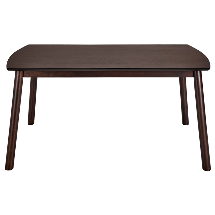 Tavolo da pranzo mdf impiallacciato in legno scuro 150 x 90 cm rettangolare in stile retrò tradizionale