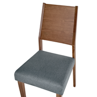 Set di 2 sedie da pranzo in legno scuro con decorativo design moderno e tradizionale