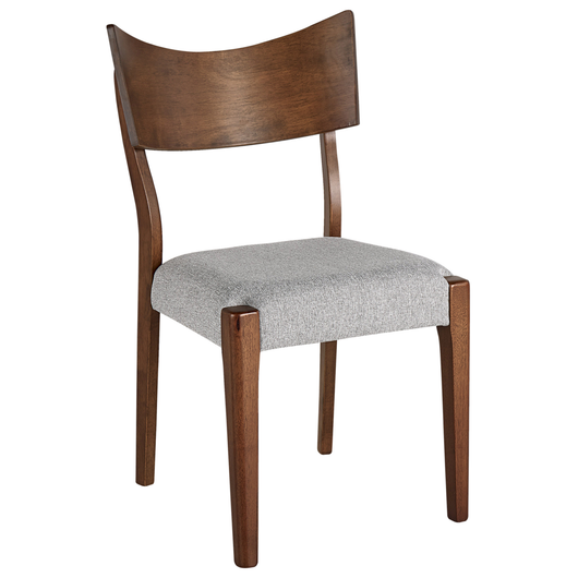 Set di 2 sedie da pranzo in legno scuro con decorativo design moderno e tradizionale