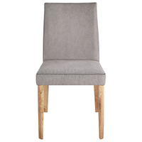 Set di 2 sedie in tessuto Imbottito grigio chiaro per soggiorno in stile scandinavo