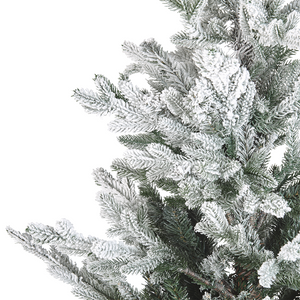 Albero di natale artificiale bianco sintetico 180 cm innevato pre innevato con neve rami innevati