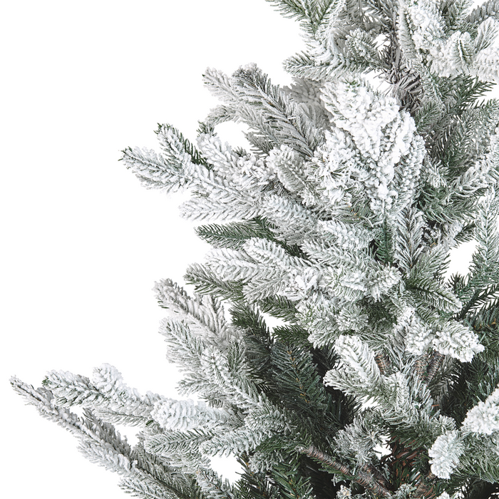 Albero di natale artificiale bianco sintetico 180 cm innevato pre innevato con neve rami innevati