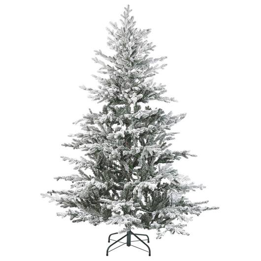 Albero di natale artificiale bianco sintetico 180 cm innevato pre innevato con neve rami innevati led lucine natalizie