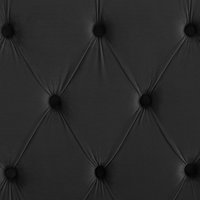 Letto a doghe velluto nero imbottito trapuntato poggiatesta 180 x 200 cm stile glamour elegante