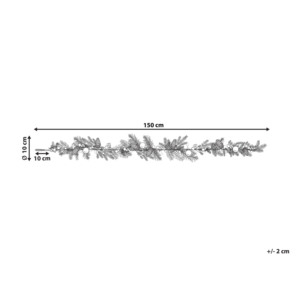 Festone natalizio artificiale ghirlanda decorazione da parete addobbata rami regolabili