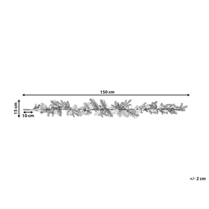 Festone di natale artificiale verde rosso materiale sintetico 150 cm con addobbi ramoscelli regolabili