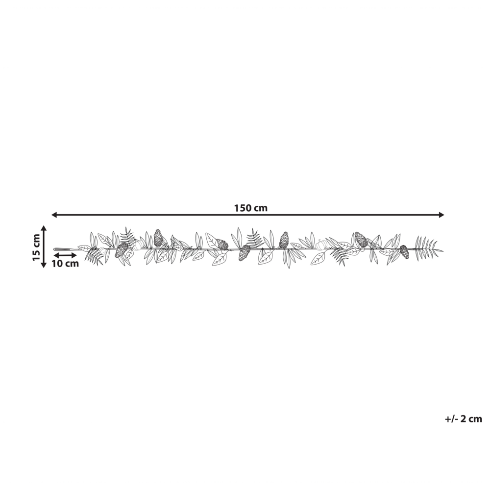 Festone autunnale artificiale in materiale sintetico arancione 150 cm con addobbi
