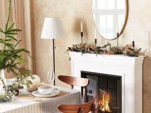 Festone di natale artificiale in materiale sintetico multicolore 150 cm con addobbi innevati