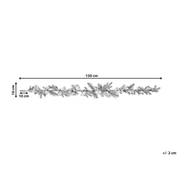Festone di natale artificiale in materiale sintetico multicolore 150 cm con addobbi innevati