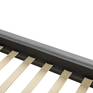 Letto matrimoniale con doghe 140 x 200 cm velluto di colore grigio stile glam moderno