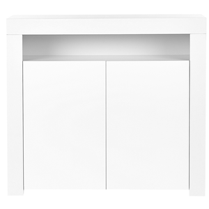 Credenza a 2 ante in mdf bianco truciolare 4 ripiani con illuminazione a led armadio di stoccaggio opaco