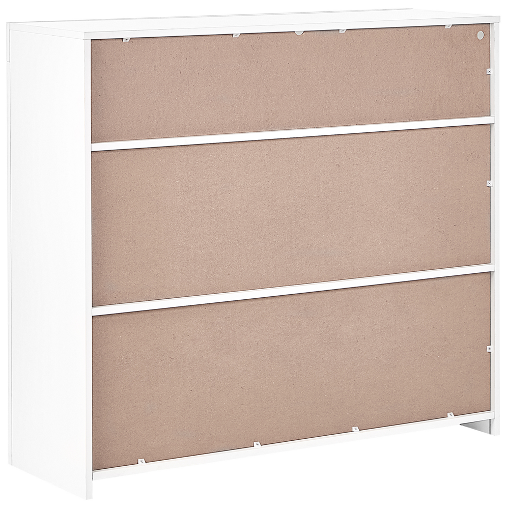 Credenza a 2 ante in mdf bianco truciolare 4 ripiani con illuminazione a led armadio di stoccaggio opaco