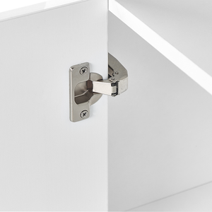 Credenza a 2 ante in mdf bianco truciolare 4 ripiani con illuminazione a led armadio di stoccaggio opaco