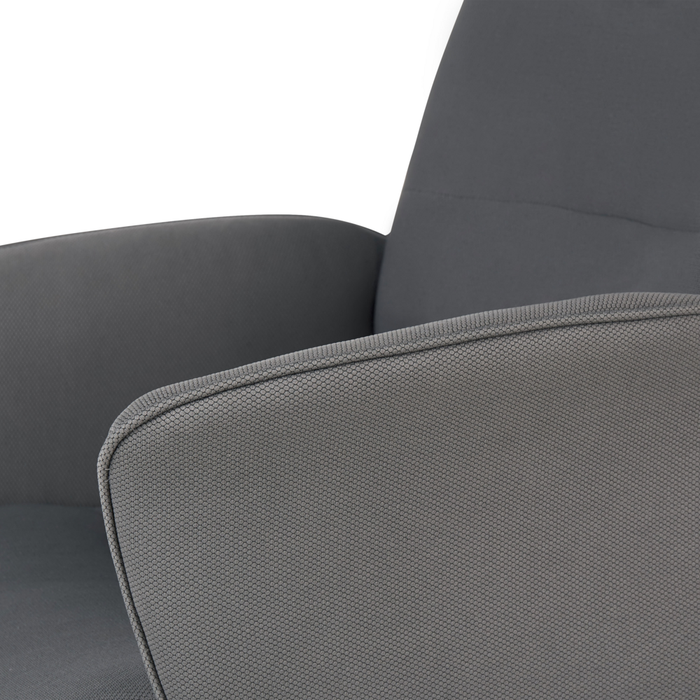 Sedia ufficio in materiale sintetico grigio struttura in metallo schienale regolabile e girevole ufficio