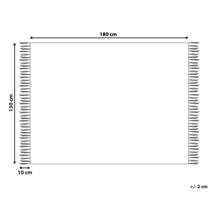 Coperta in acrilico bianco crema verde 130 x 170 cm copriletto in poliestere motivo floreale con frange soggiorno camera da letto
