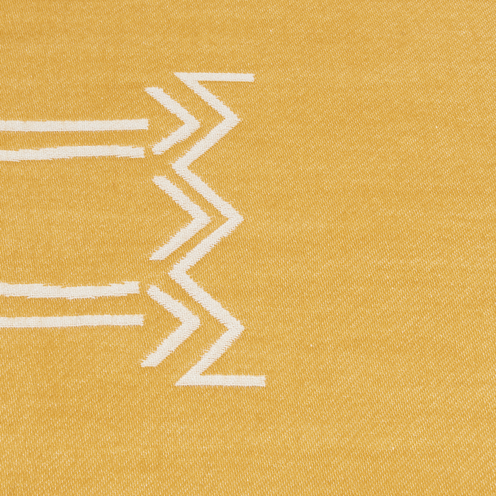 Coperta in acrilico e poliestere giallo 130 x 170 cm nappe boho soggiorno camera da letto