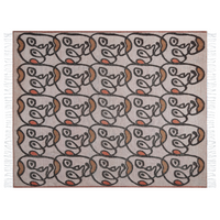 Coperta in acrilico e poliestere multicolore 130 x 170 con nappe boho soggiorno camera da letto