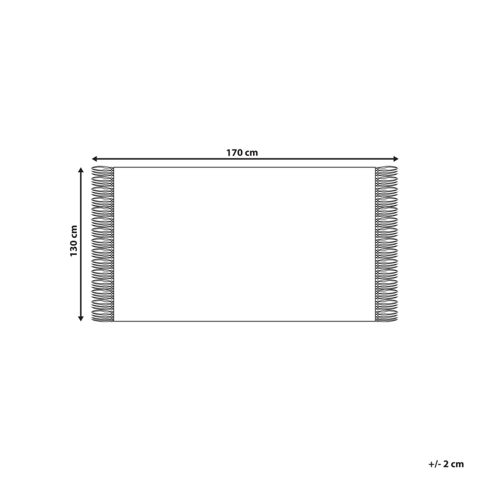 Coperta in acrilico e poliestere multicolore 130 x 170 con nappe boho soggiorno camera da letto