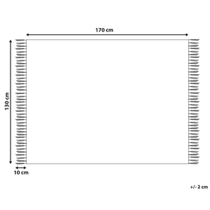 Coperta in acrilico multicolore 130 x 170 cm Trapunta in poliestere Motivo astratto Frange Soggiorno Camera da letto