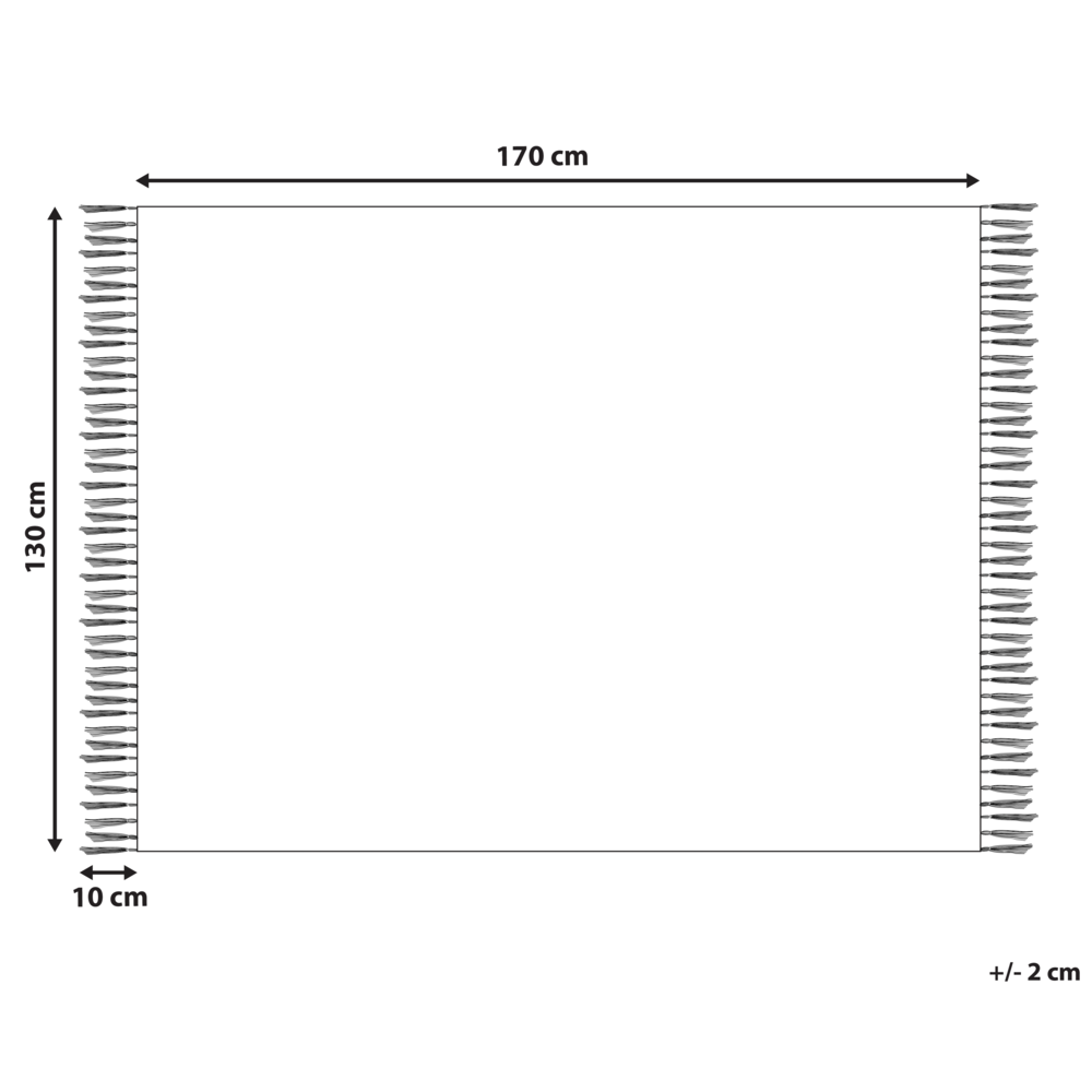 Coperta beige e blu misto poliestere e acrilico 130 x 170 cm Motivo decorativo astratto