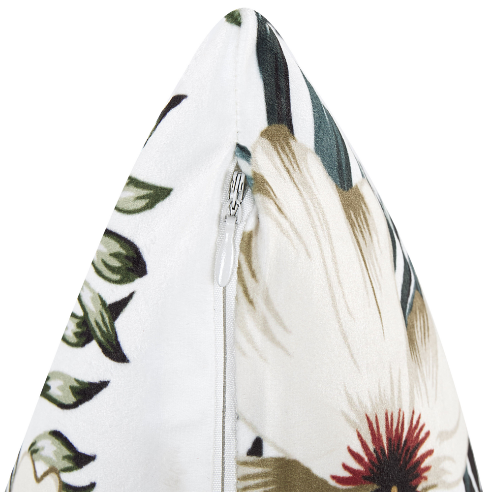 Set di 2 cuscini in velluto verde crema 45 x 45 cm stile boho soggiorno camera da letto