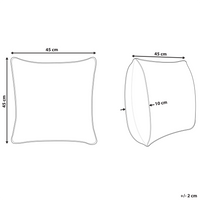 Cuscino in velluto verde crema 45 x 45 cm motivo foglie stile boho soggiorno camera da letto