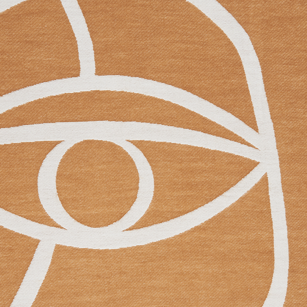 Coperta arancione misto poliestere e acrilico 130 x 170 cm motivo astratto decorativo motivo double face