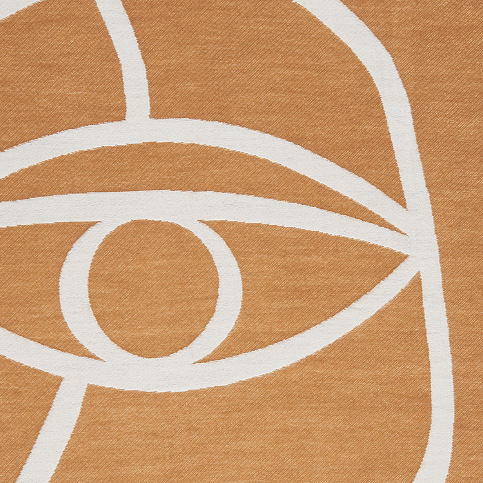 Coperta arancione misto poliestere e acrilico 130 x 170 cm motivo astratto decorativo motivo double face